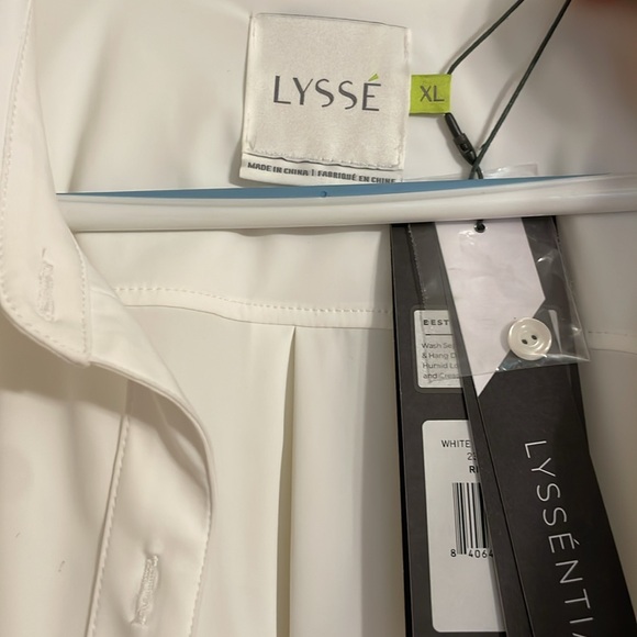 NWT LYSSE Lyssentials Schiffer Button Down - White XL - Picture 2 of 4